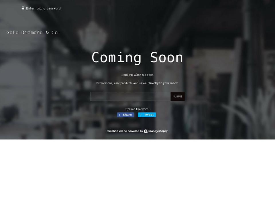 golddiamondandco.com shopify website screenshot