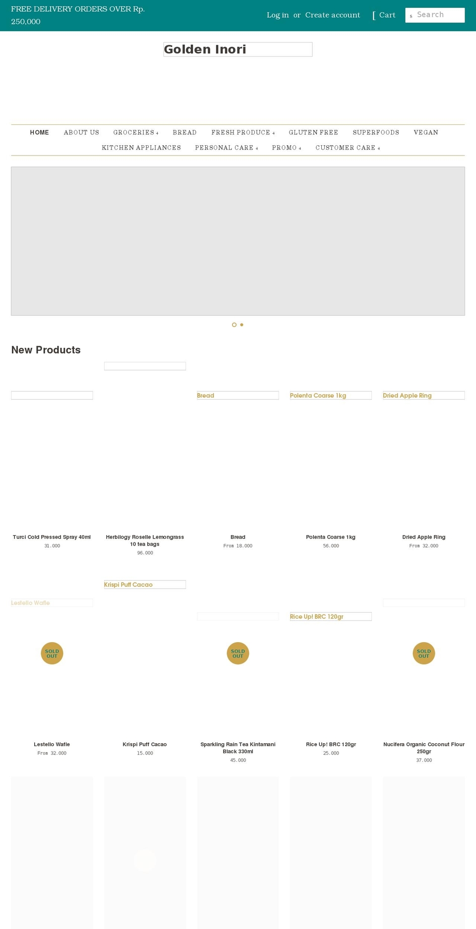 golden-inori.com shopify website screenshot