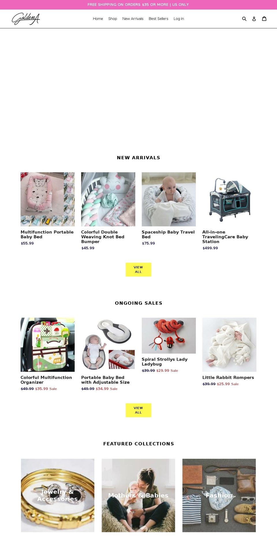 goldena.net shopify website screenshot