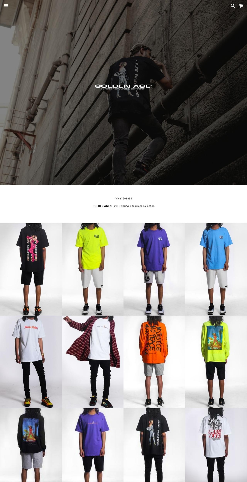 goldenageco.com — Shopify storefront screenshot