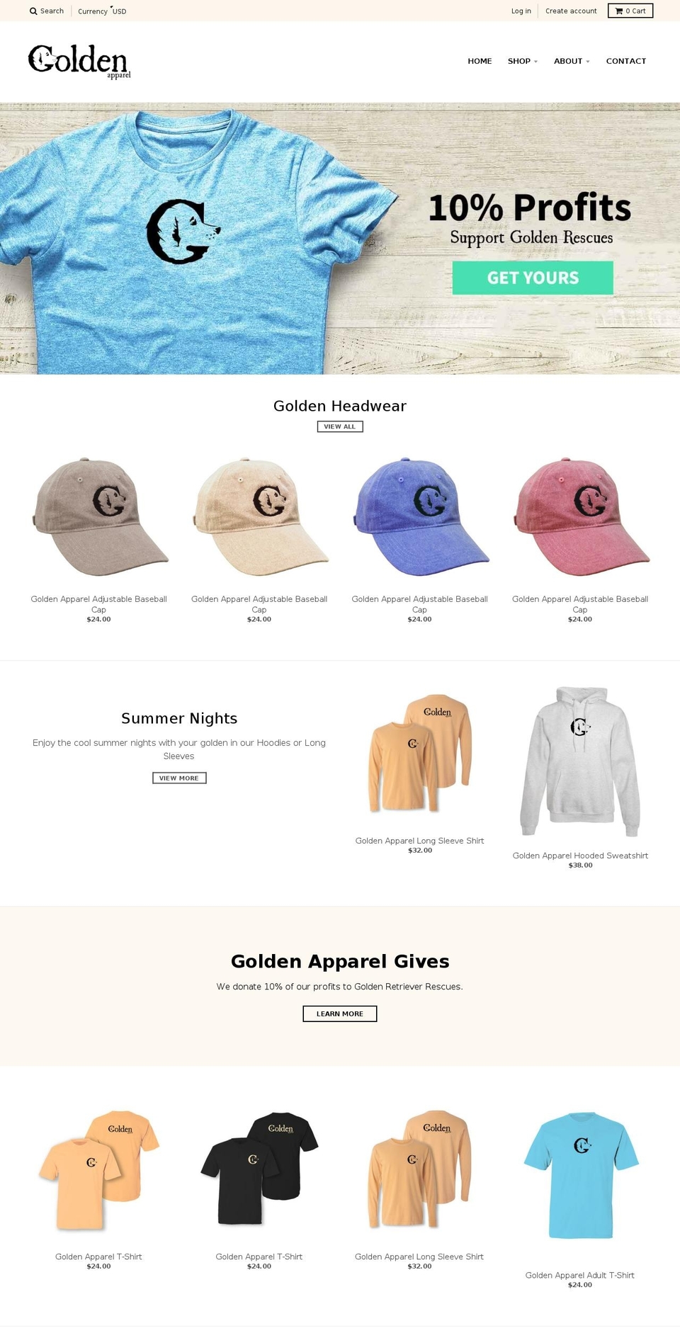 Copy of District Shopify theme site example goldenapparelbrand.com