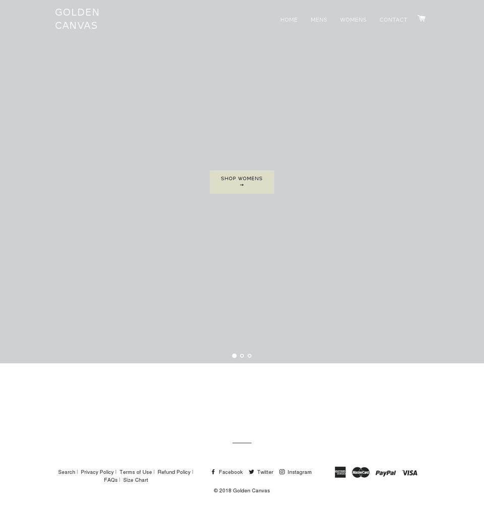 goldencanvas.net shopify website screenshot