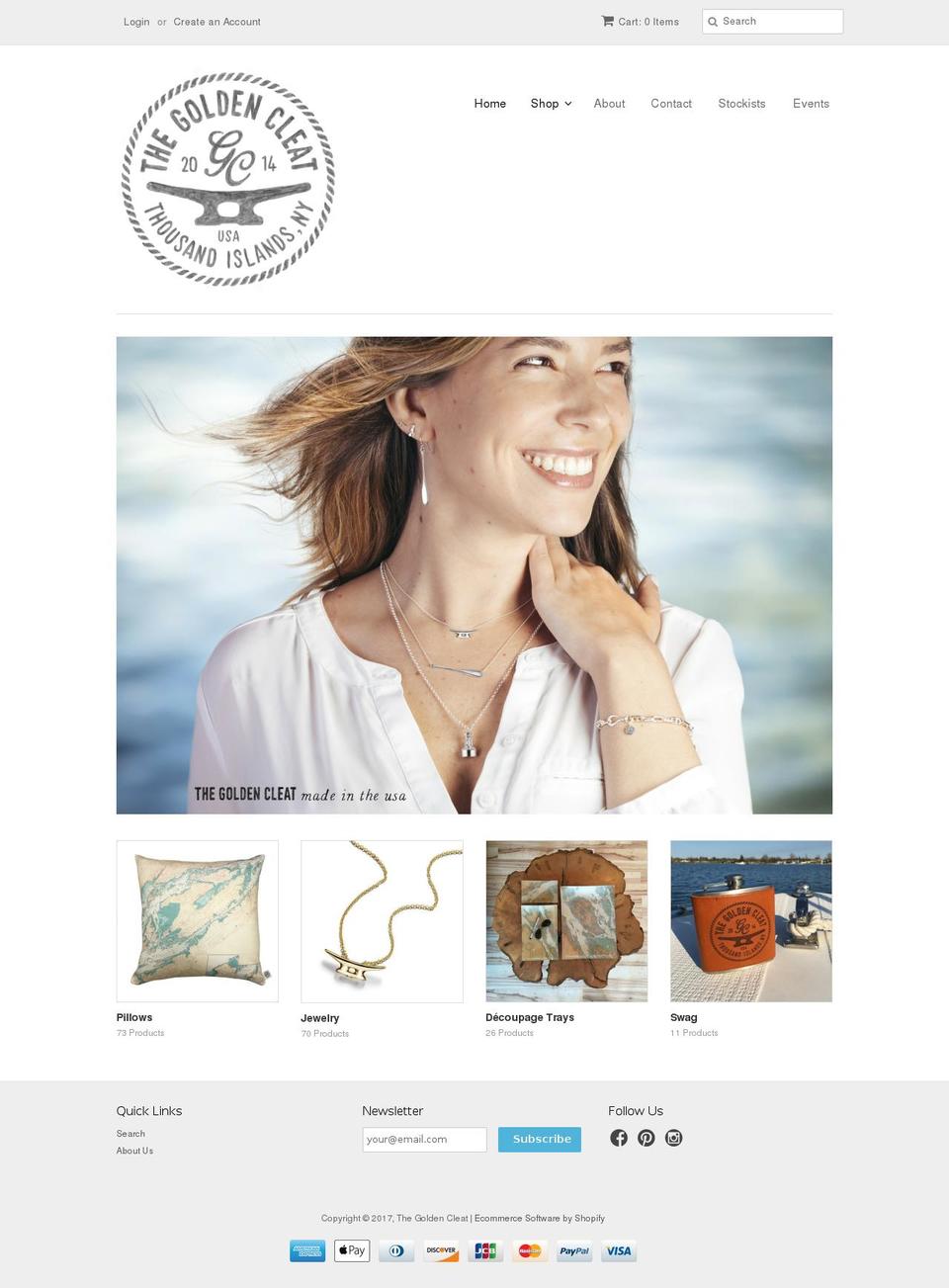 goldencleat.com shopify website screenshot