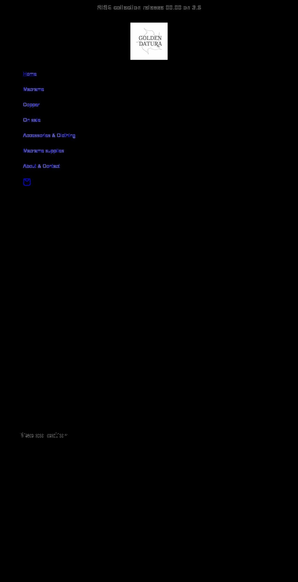 goldendatura.com shopify website screenshot