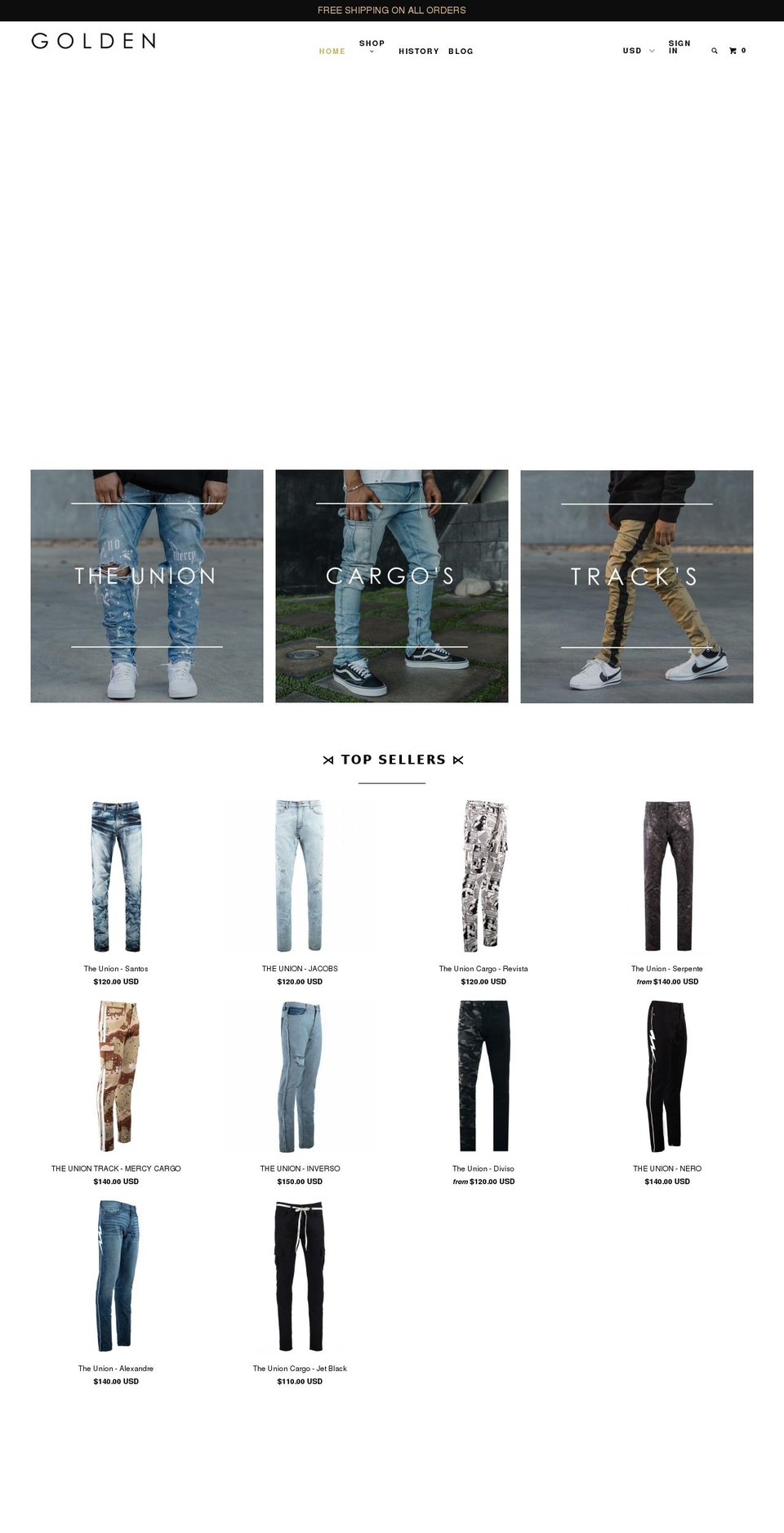 goldendenim.myshopify.com shopify website screenshot