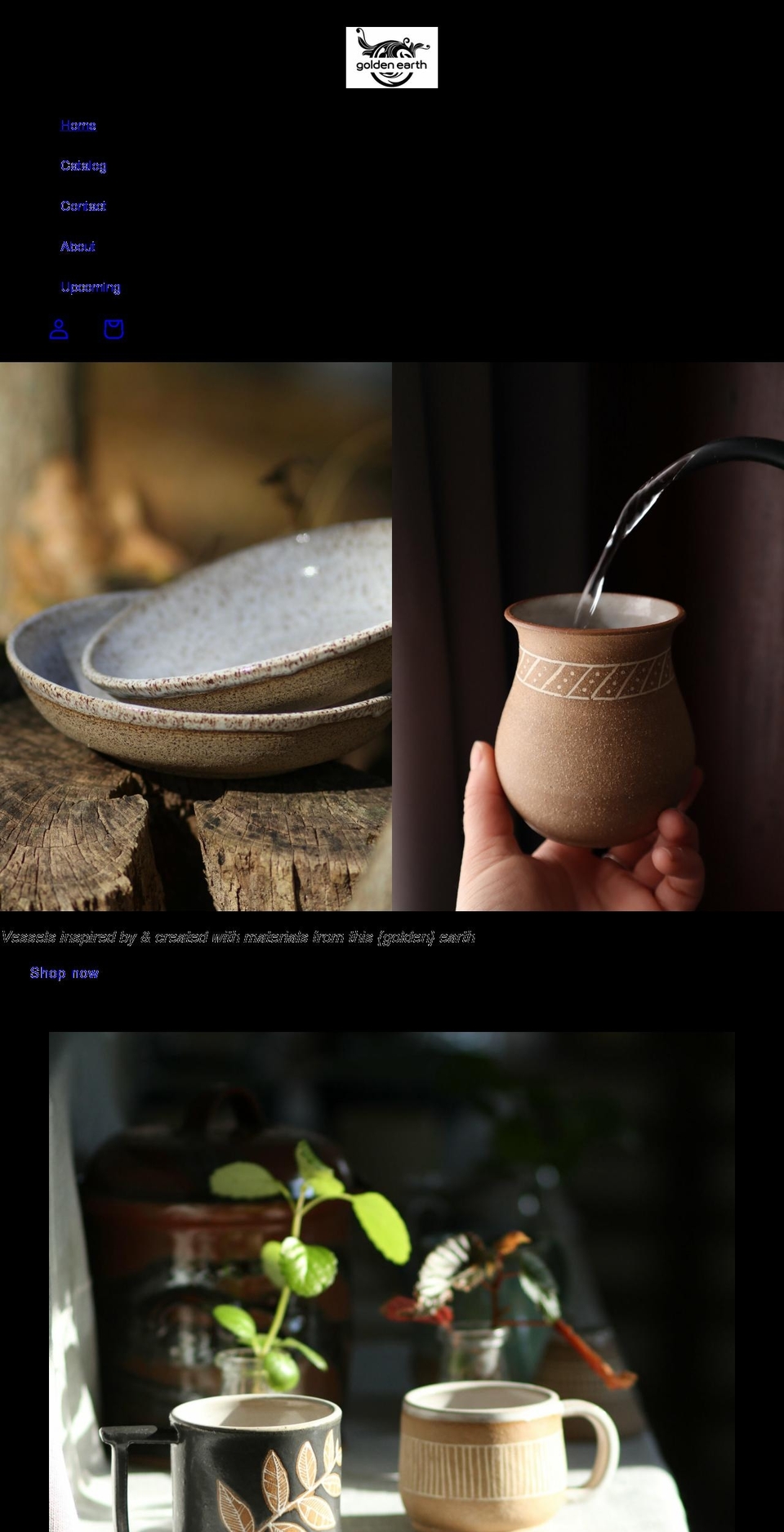 goldenearthdesigns.com shopify website screenshot