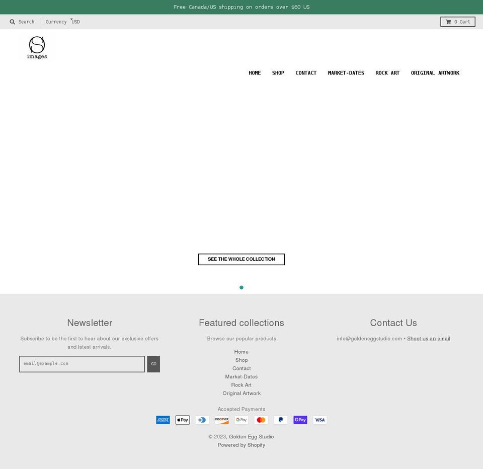 goldeneggstudio.com shopify website screenshot