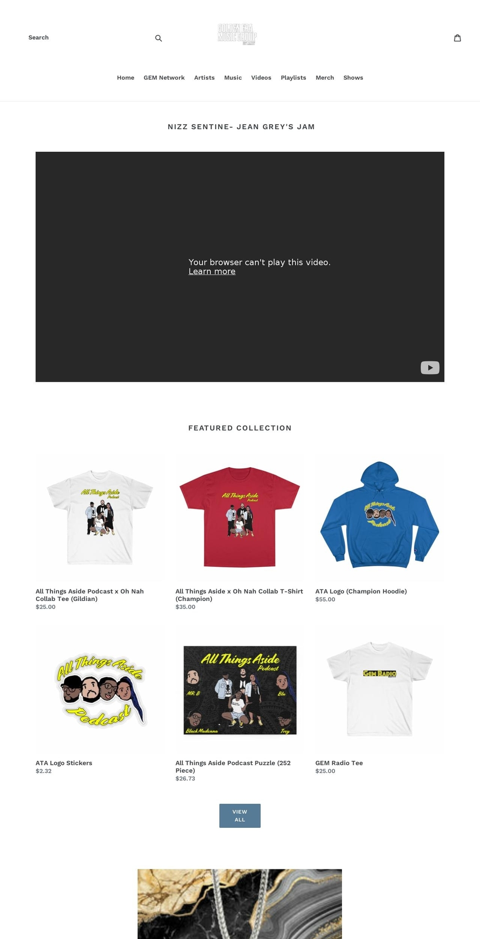 goldeneramg.com shopify website screenshot