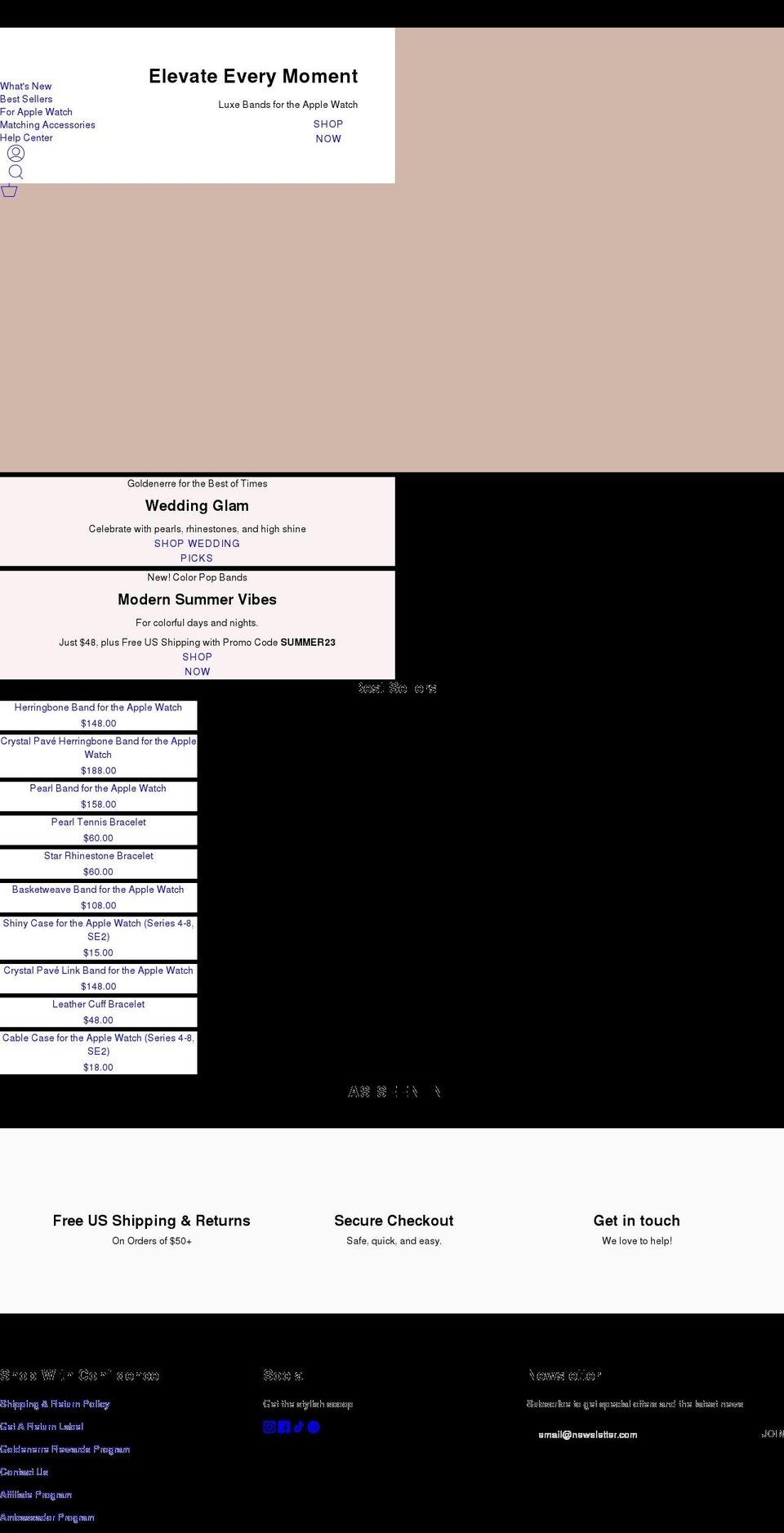 goldenerre.com shopify website screenshot