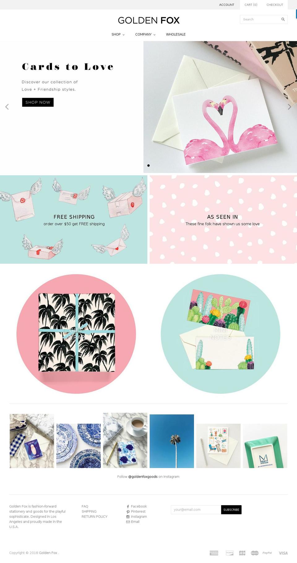 goldenfoxgood.com — Shopify storefront screenshot