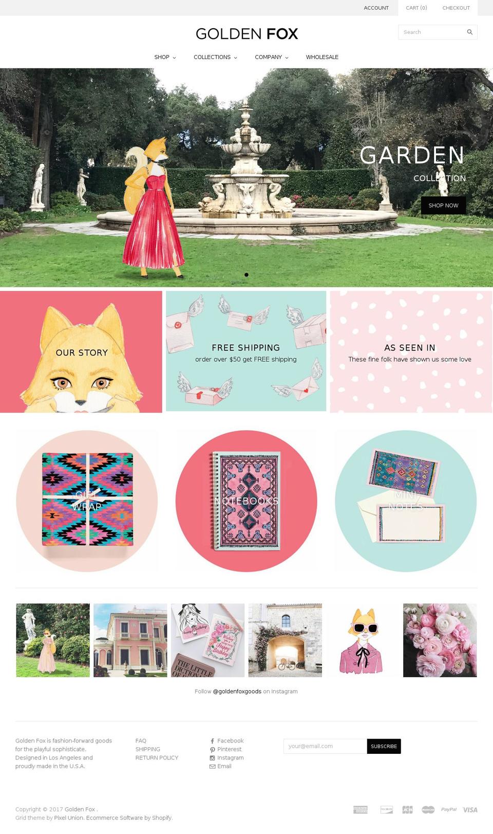 goldenfoxgoods.net shopify website screenshot