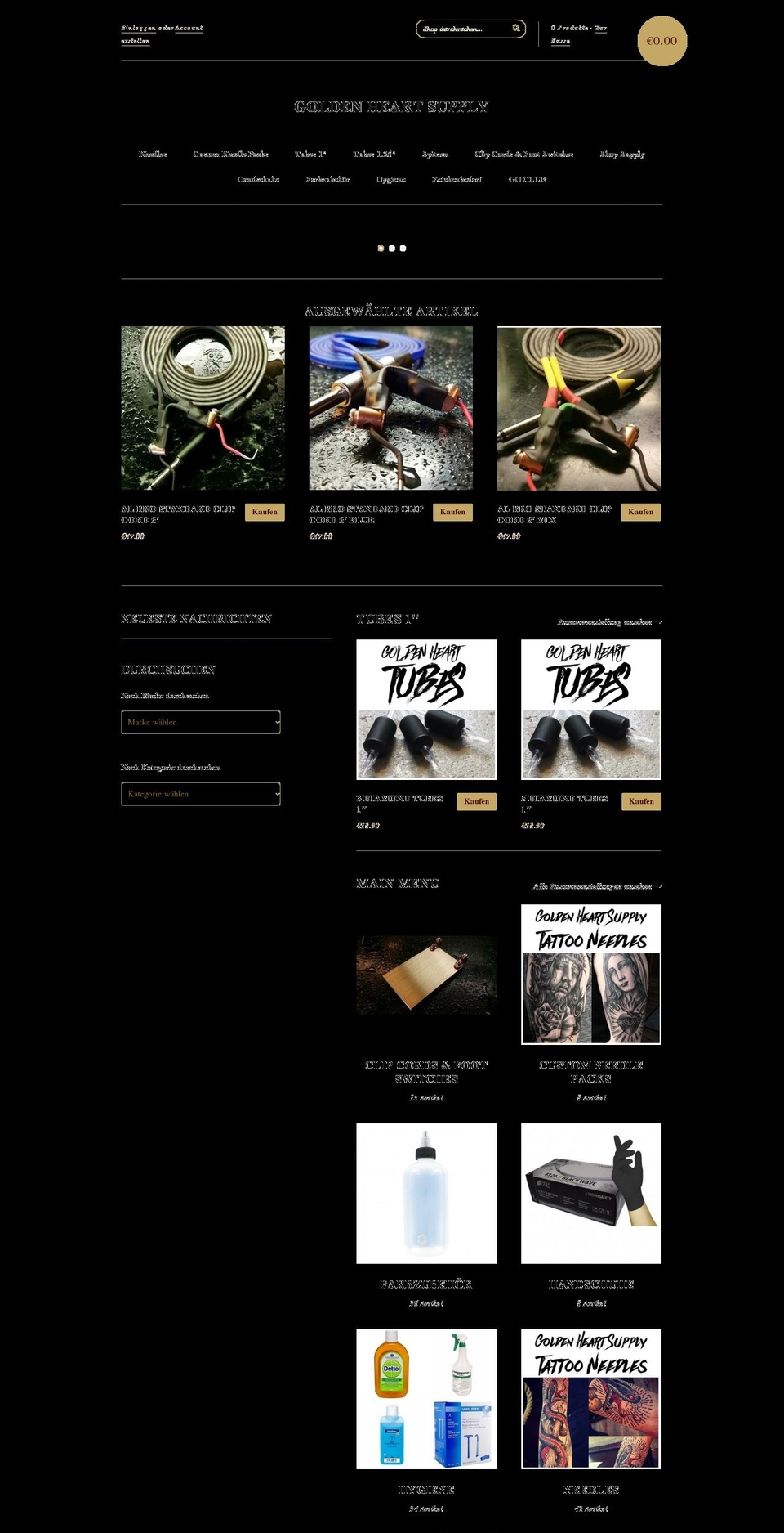goldenheartsupply.com shopify website screenshot