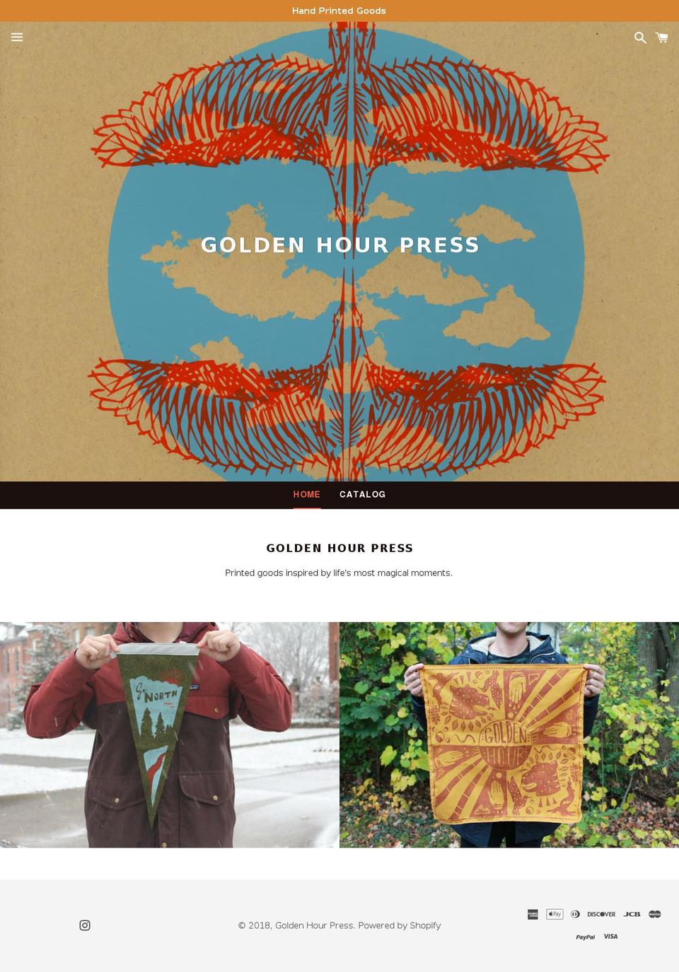 goldenhourpress.com — Shopify storefront screenshot