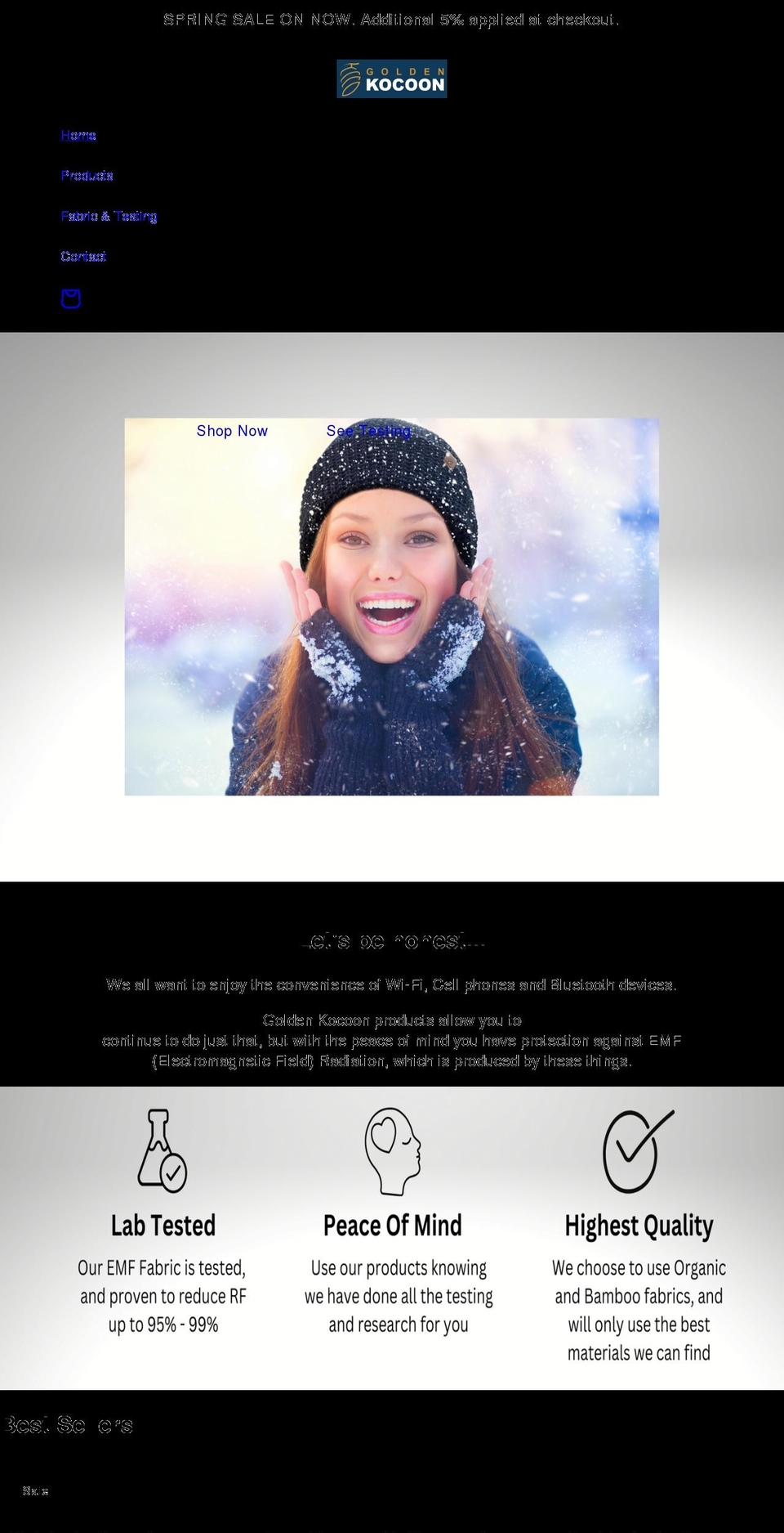 goldenkocoon.com shopify website screenshot