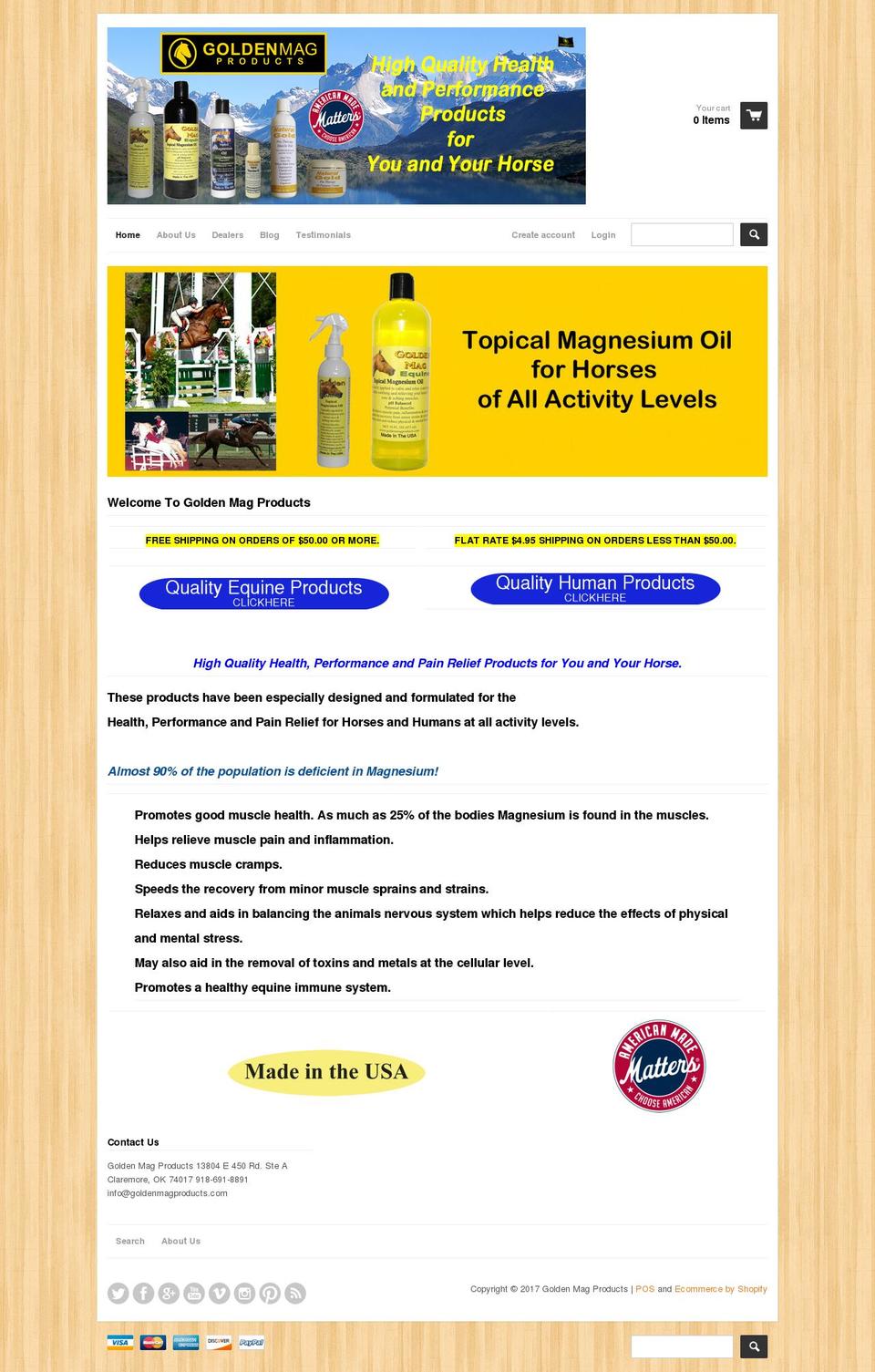 goldenmagproducts.com shopify website screenshot