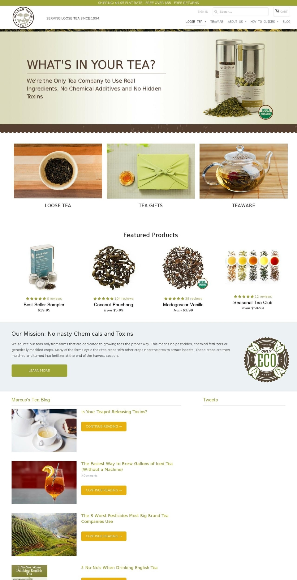 goldenmoontea.com shopify website screenshot