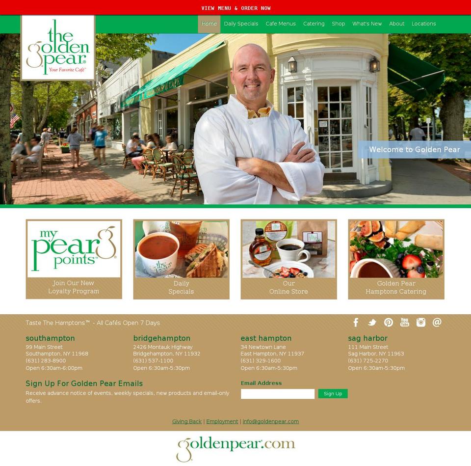 goldenpearcafe.com shopify website screenshot