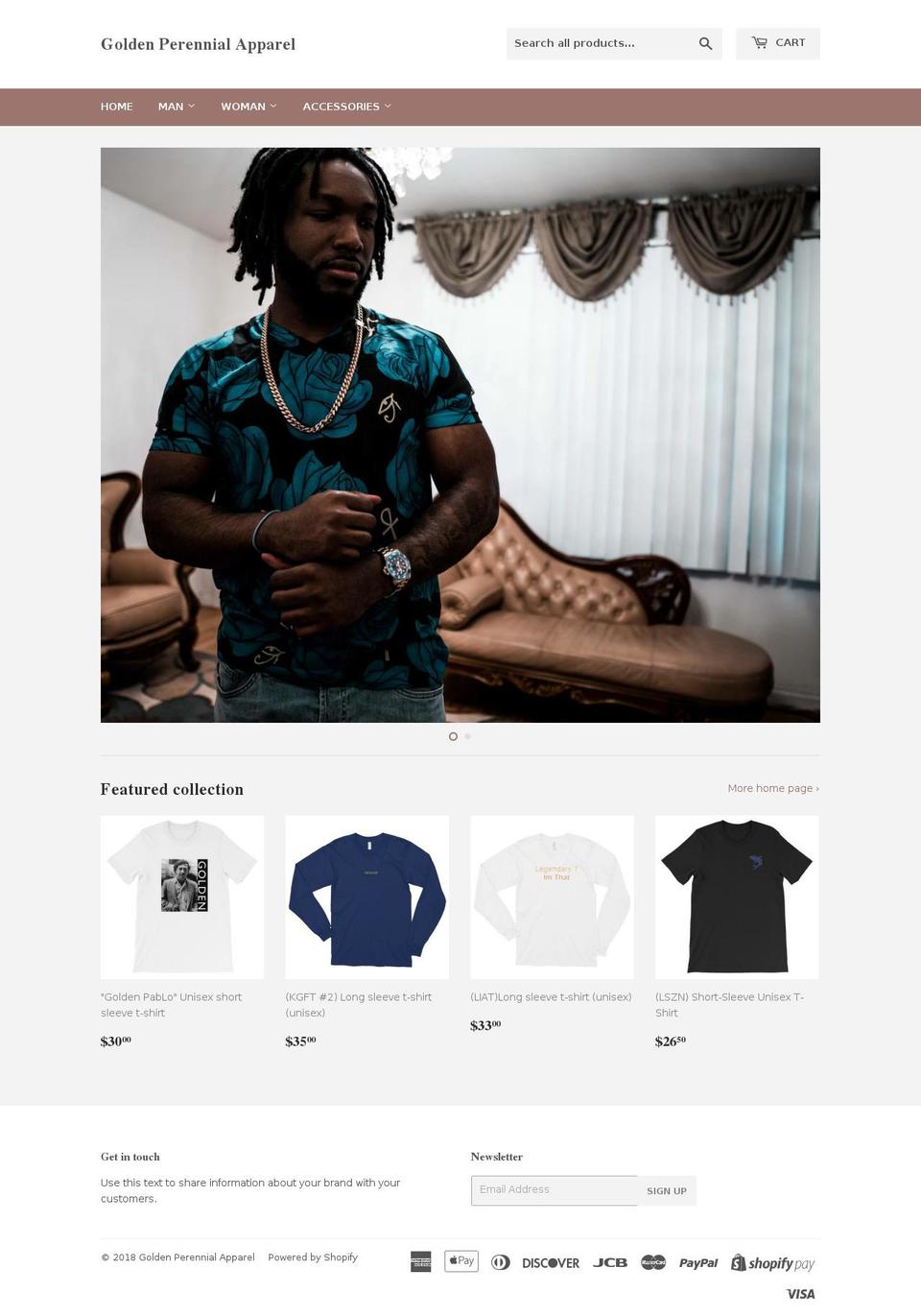 goldenperennial.com — Shopify storefront screenshot