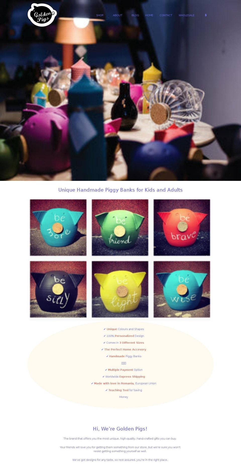 goldenpigs.ro shopify website screenshot