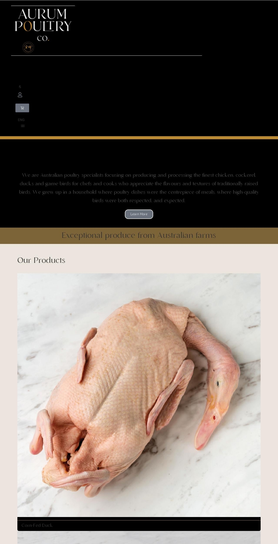 goldenpoultry.com.au shopify website screenshot