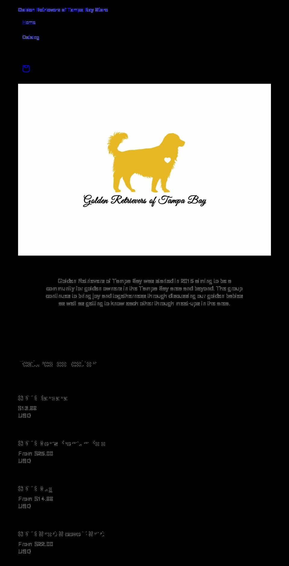 goldenretrieversoftampabay.com shopify website screenshot