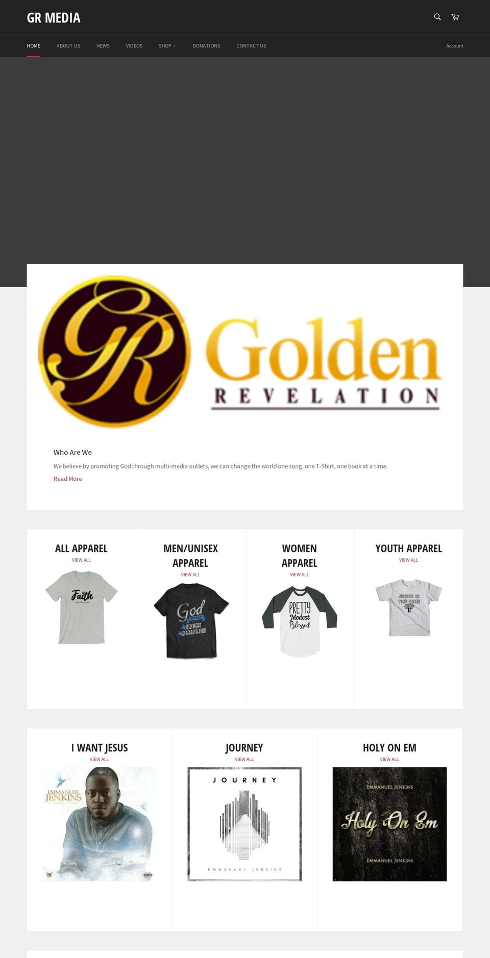 goldenrevelation.media shopify website screenshot