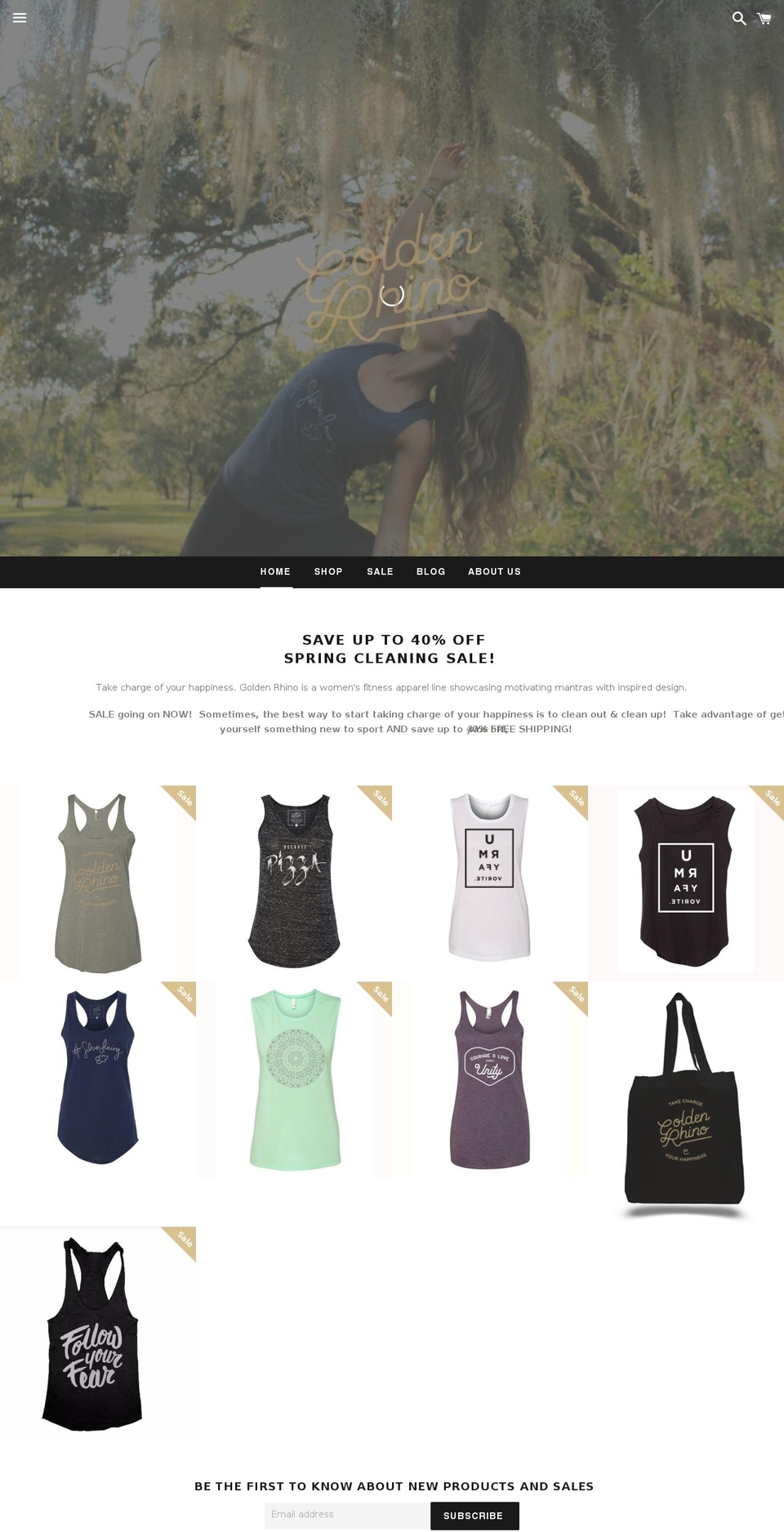 goldenrhinostore.com shopify website screenshot