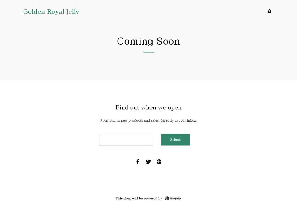goldenroyaljelly.com shopify website screenshot