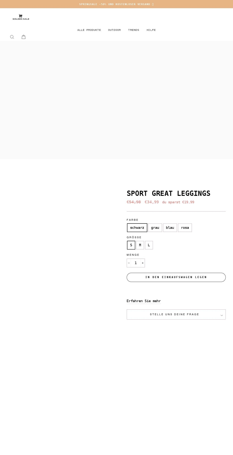 goldensale.de shopify website screenshot