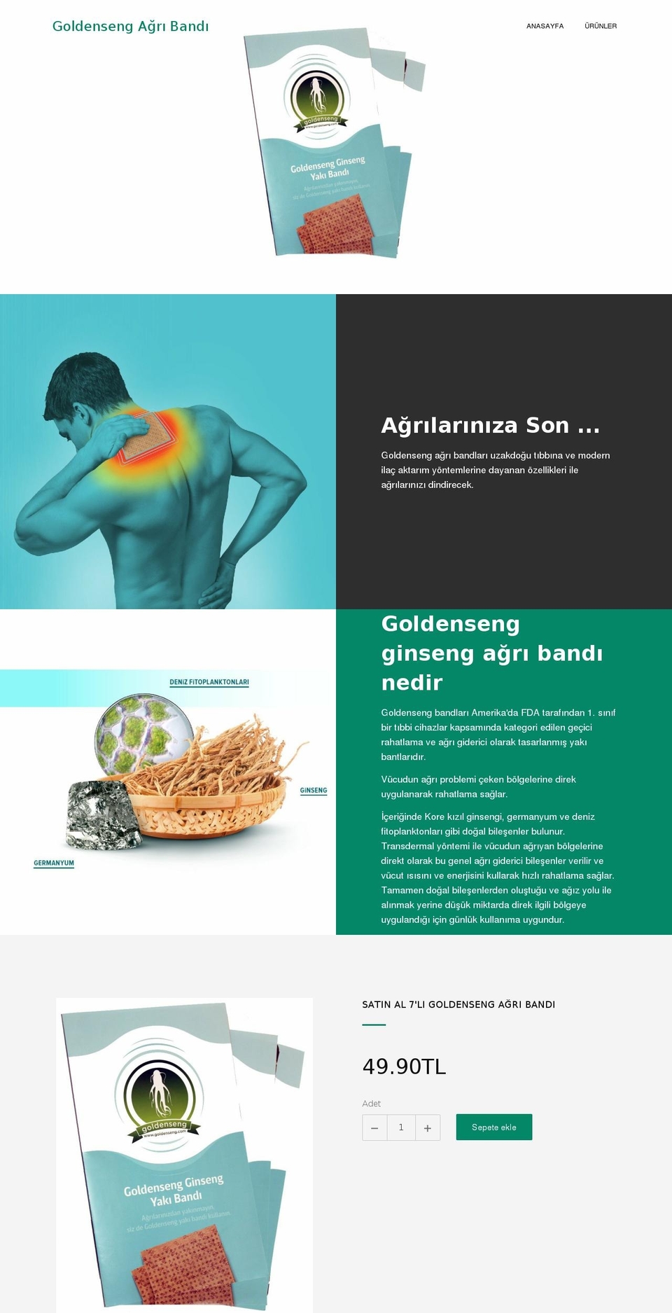 goldenseng.com shopify website screenshot