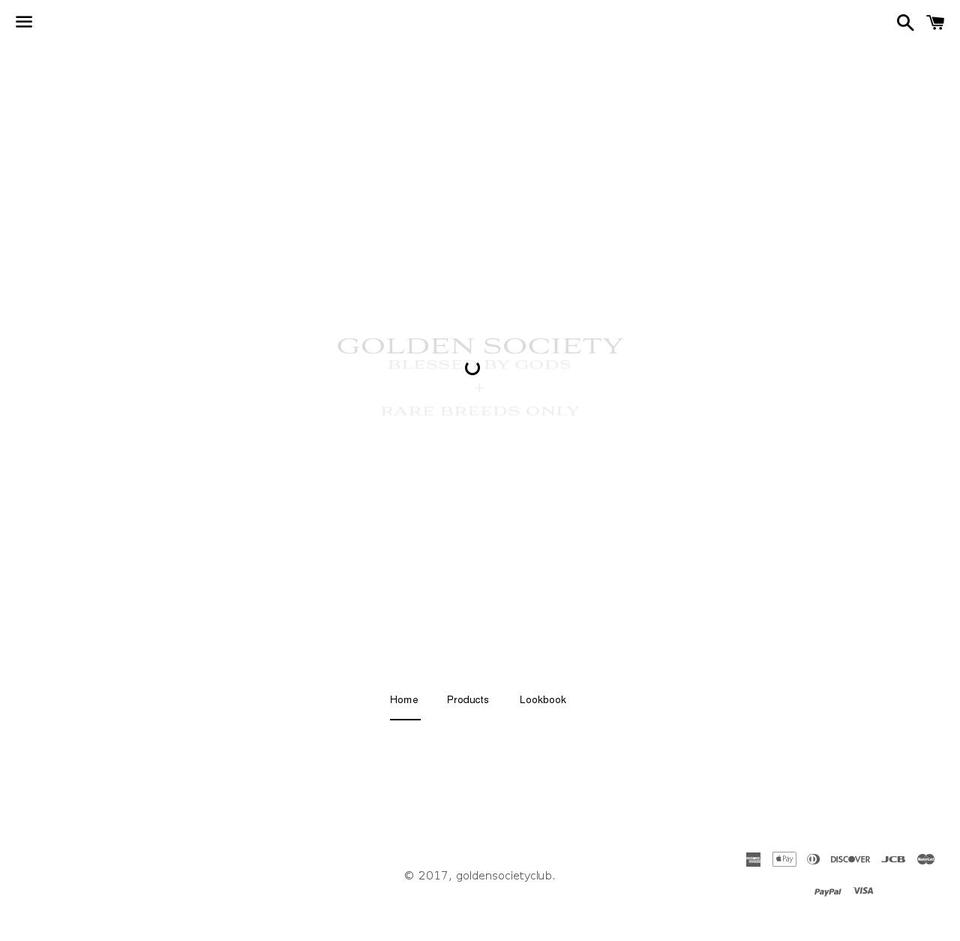 goldensocietyclub.com shopify website screenshot