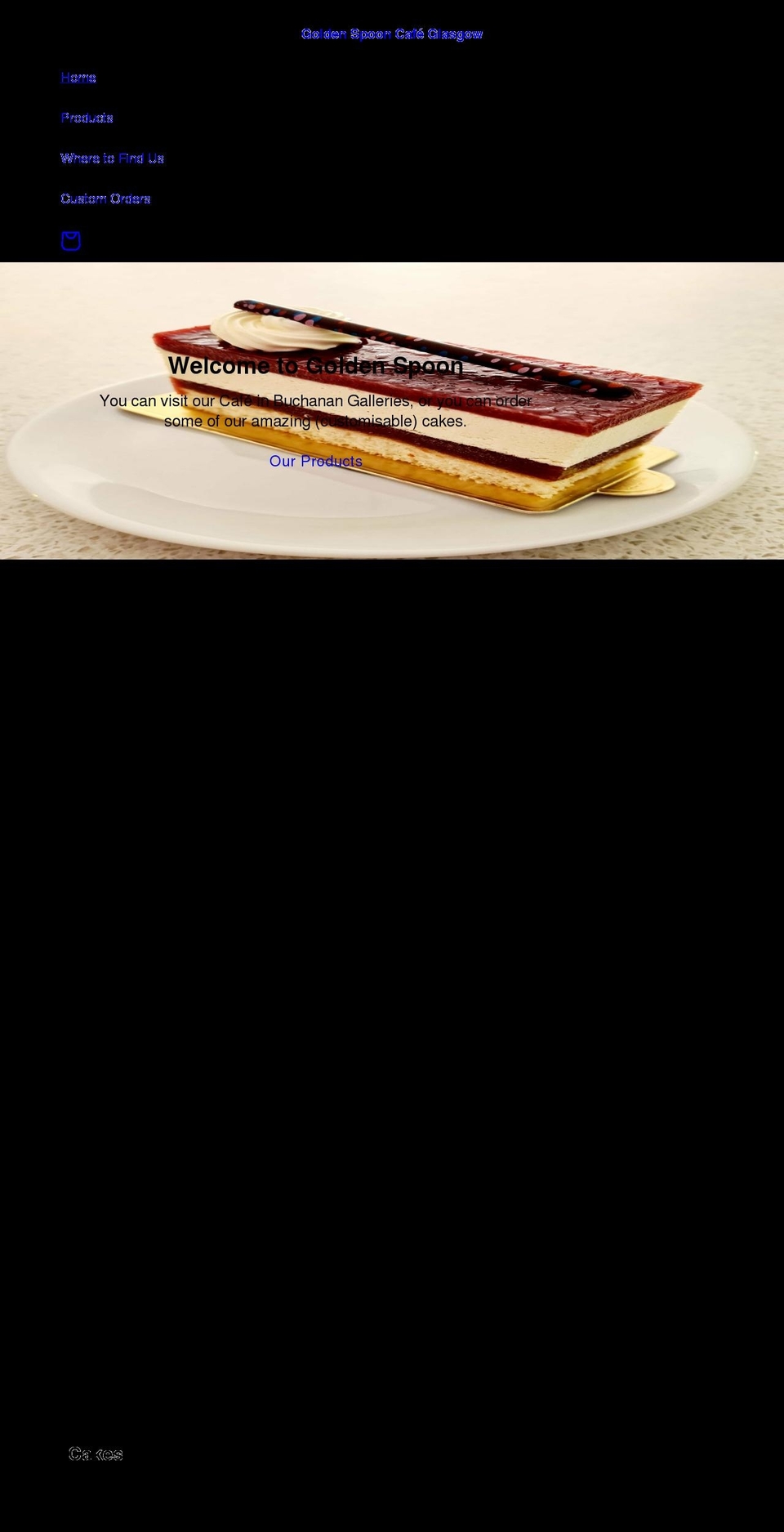 goldenspoonbakery.com shopify website screenshot