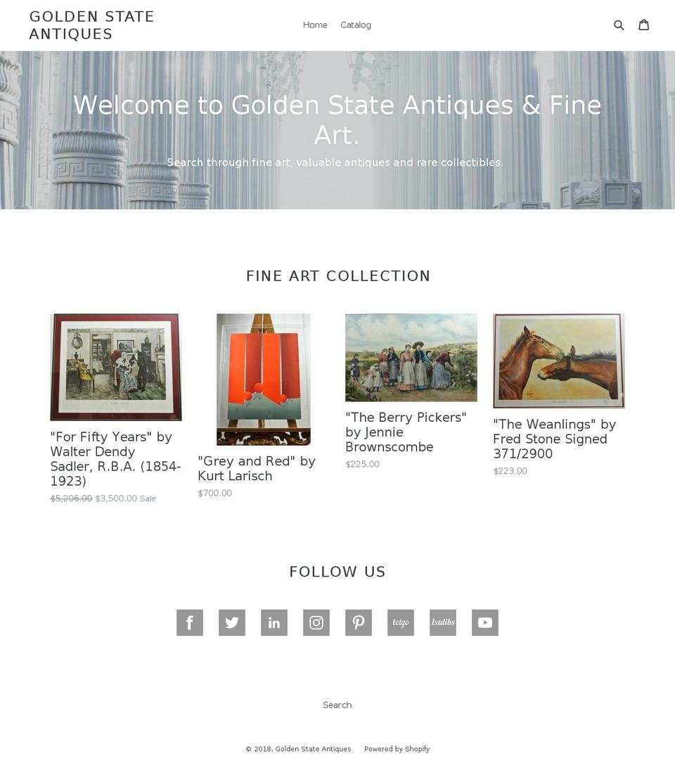 goldenstateantiques.com — Shopify storefront screenshot