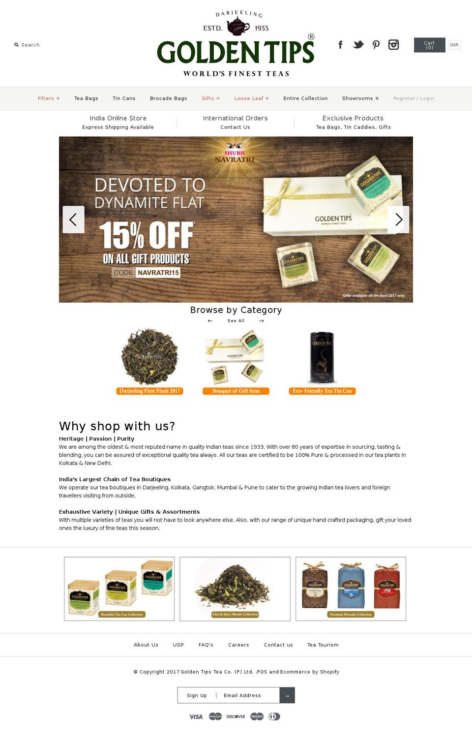Symmetry Shopify theme site example goldentipstea.in