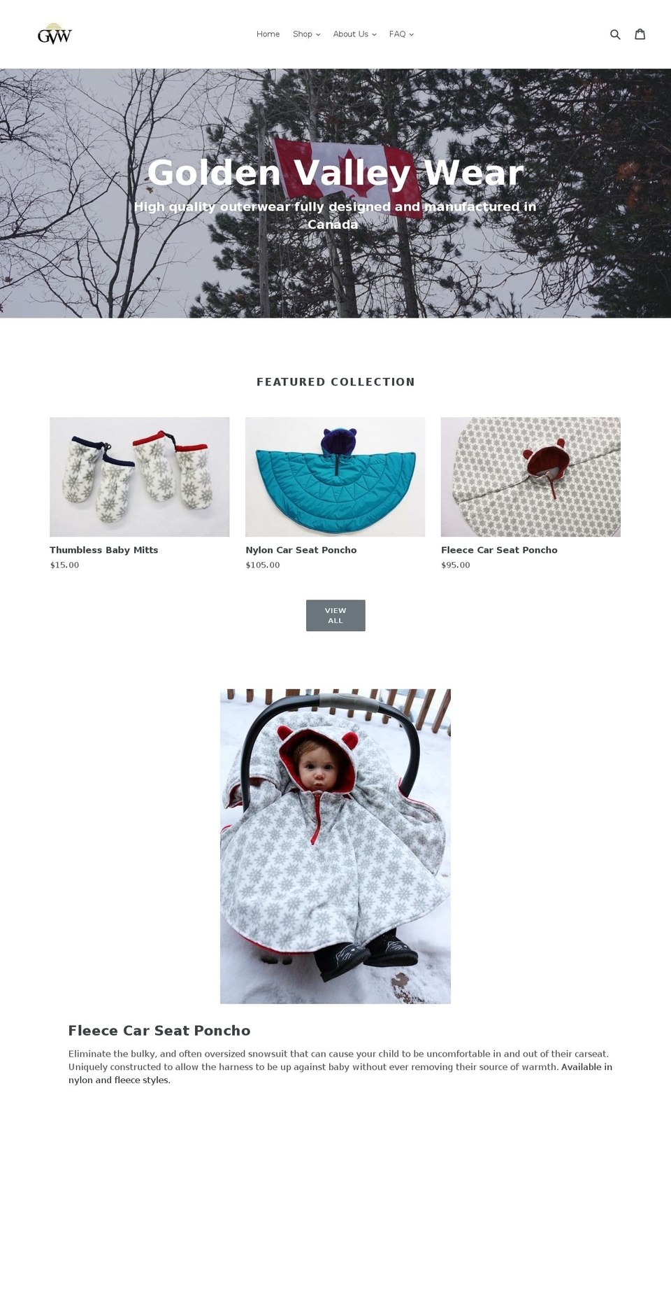 goldenvalleywear.com — Shopify storefront screenshot