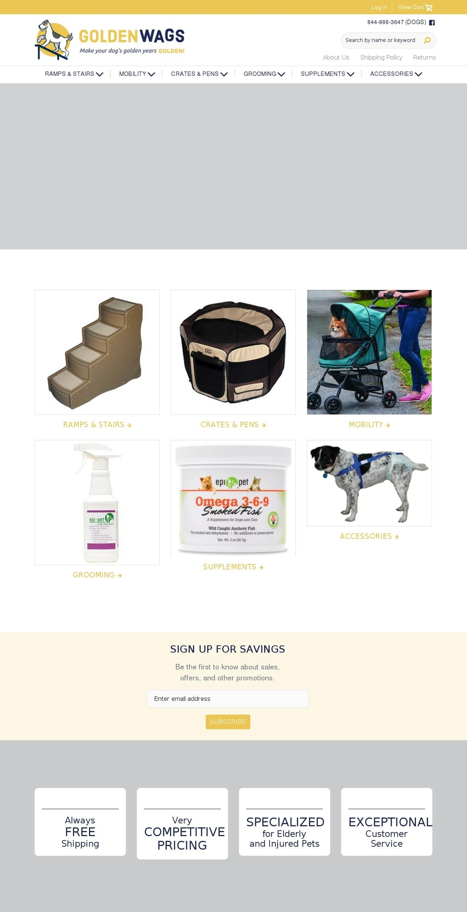 goldenwags.com shopify website screenshot