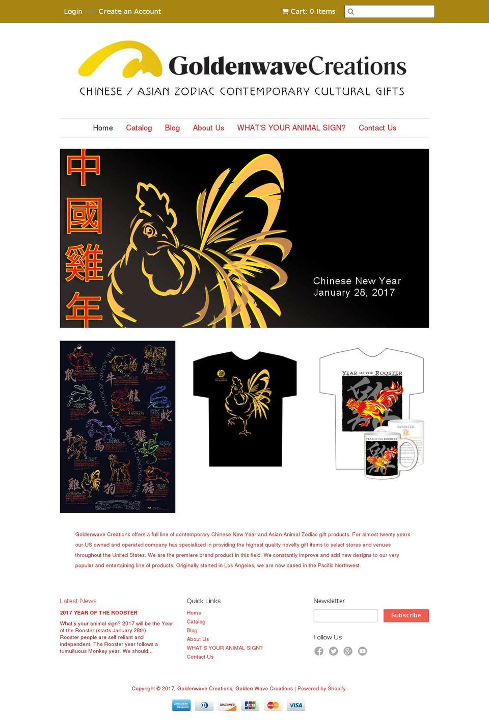 goldenwavecreations.com shopify website screenshot