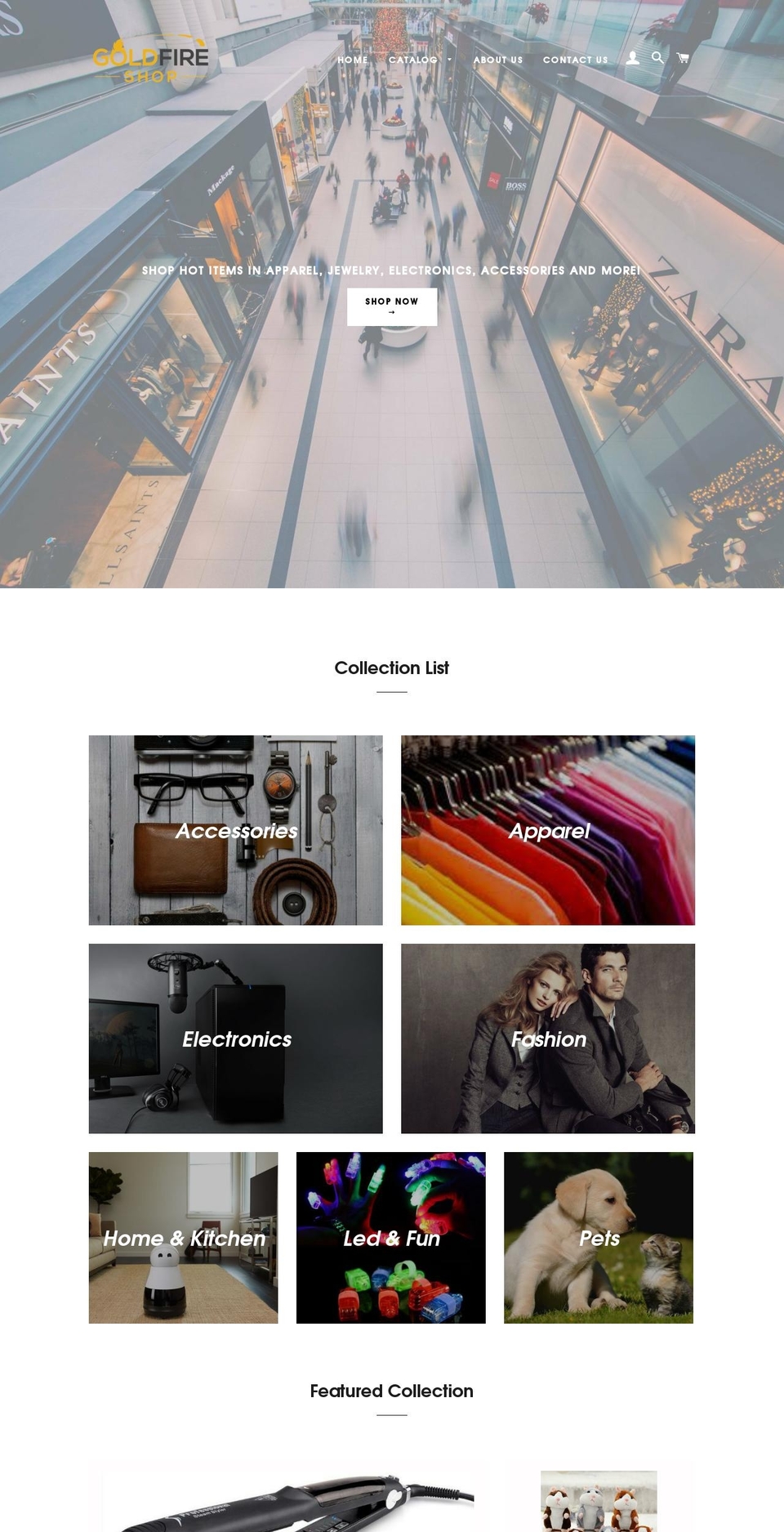 goldfireshop.net shopify website screenshot