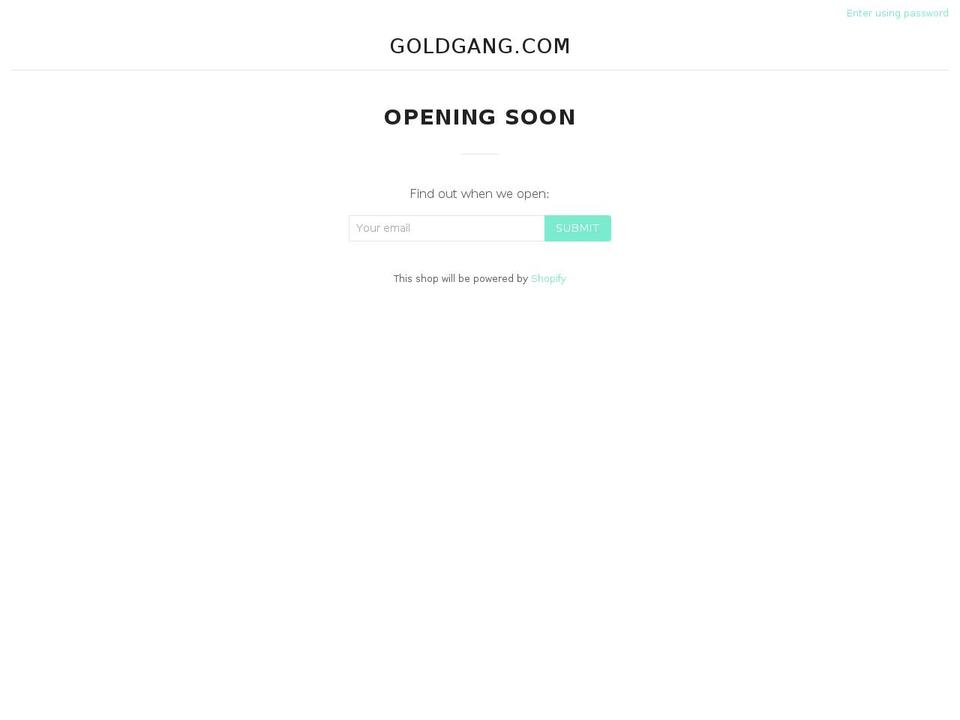goldgang.com — Shopify storefront screenshot