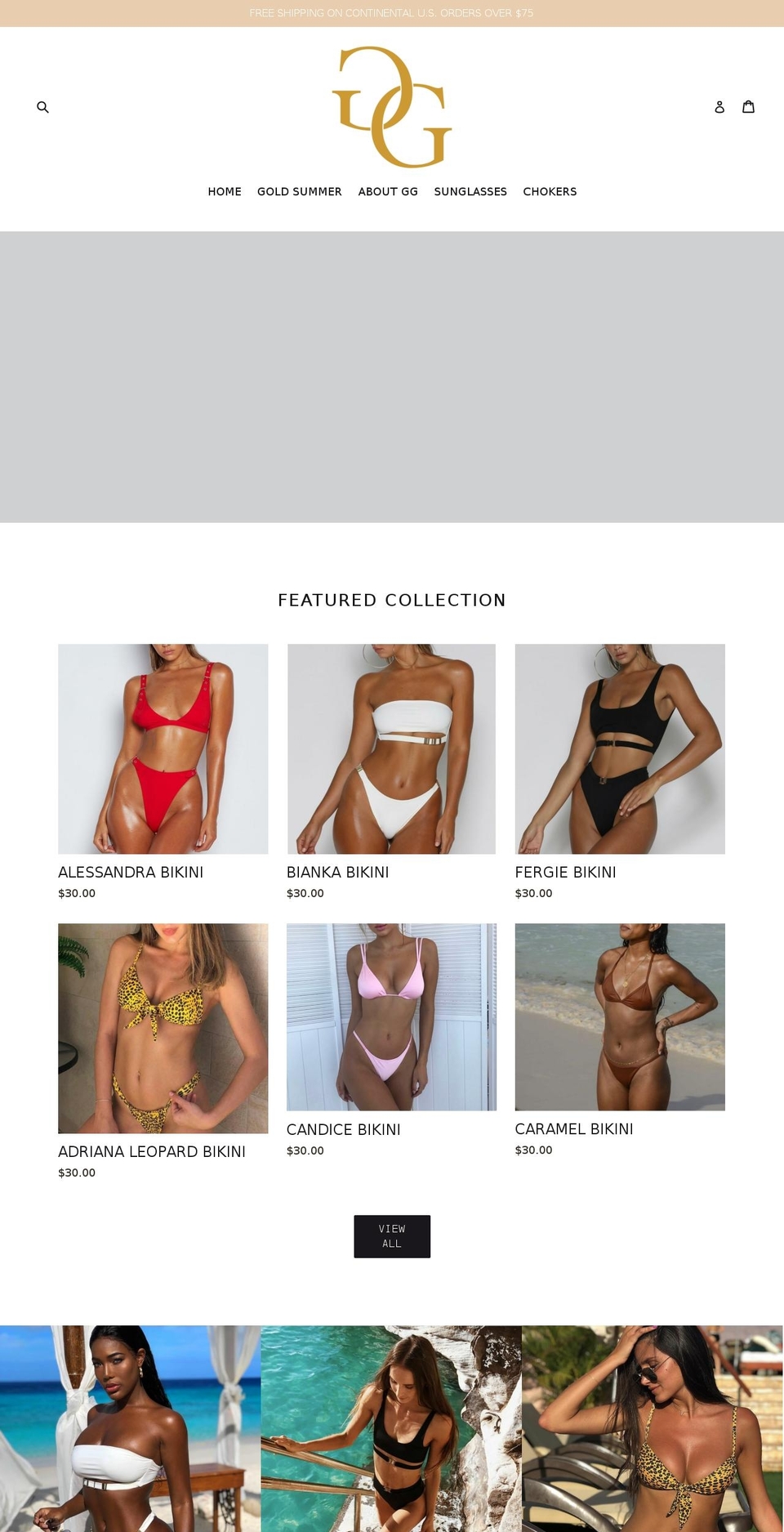 goldgoddessus.com — Shopify storefront screenshot