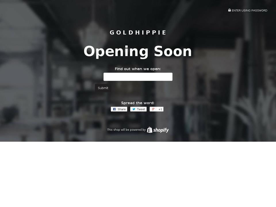 goldhippie.com — Shopify storefront screenshot