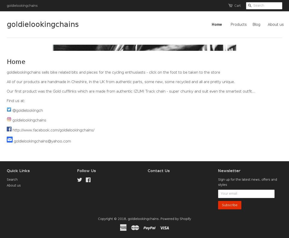 goldielookingchains.bike shopify website screenshot