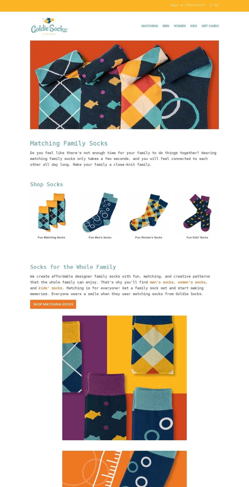 goldiesocks.com shopify website screenshot