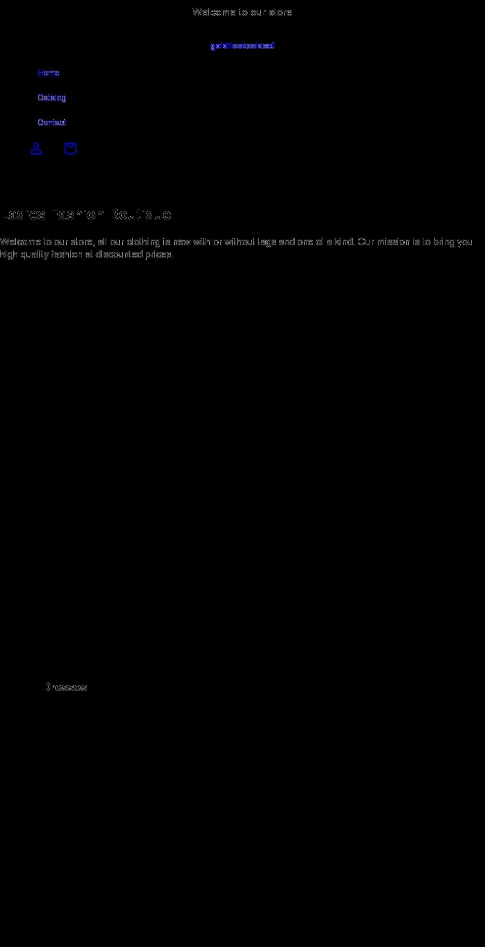 goldilockscloset.com shopify website screenshot