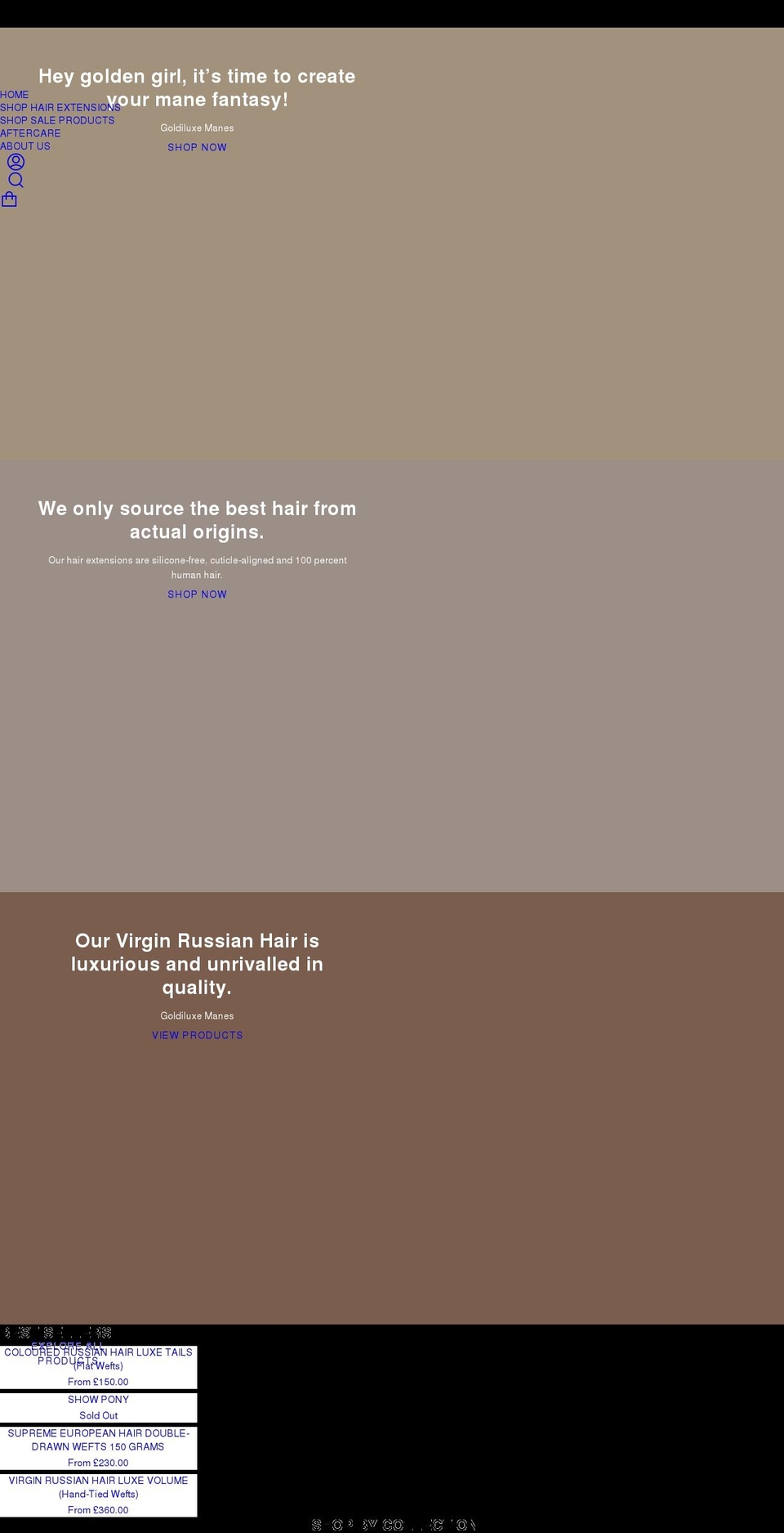 goldiluxemanes.co.uk shopify website screenshot