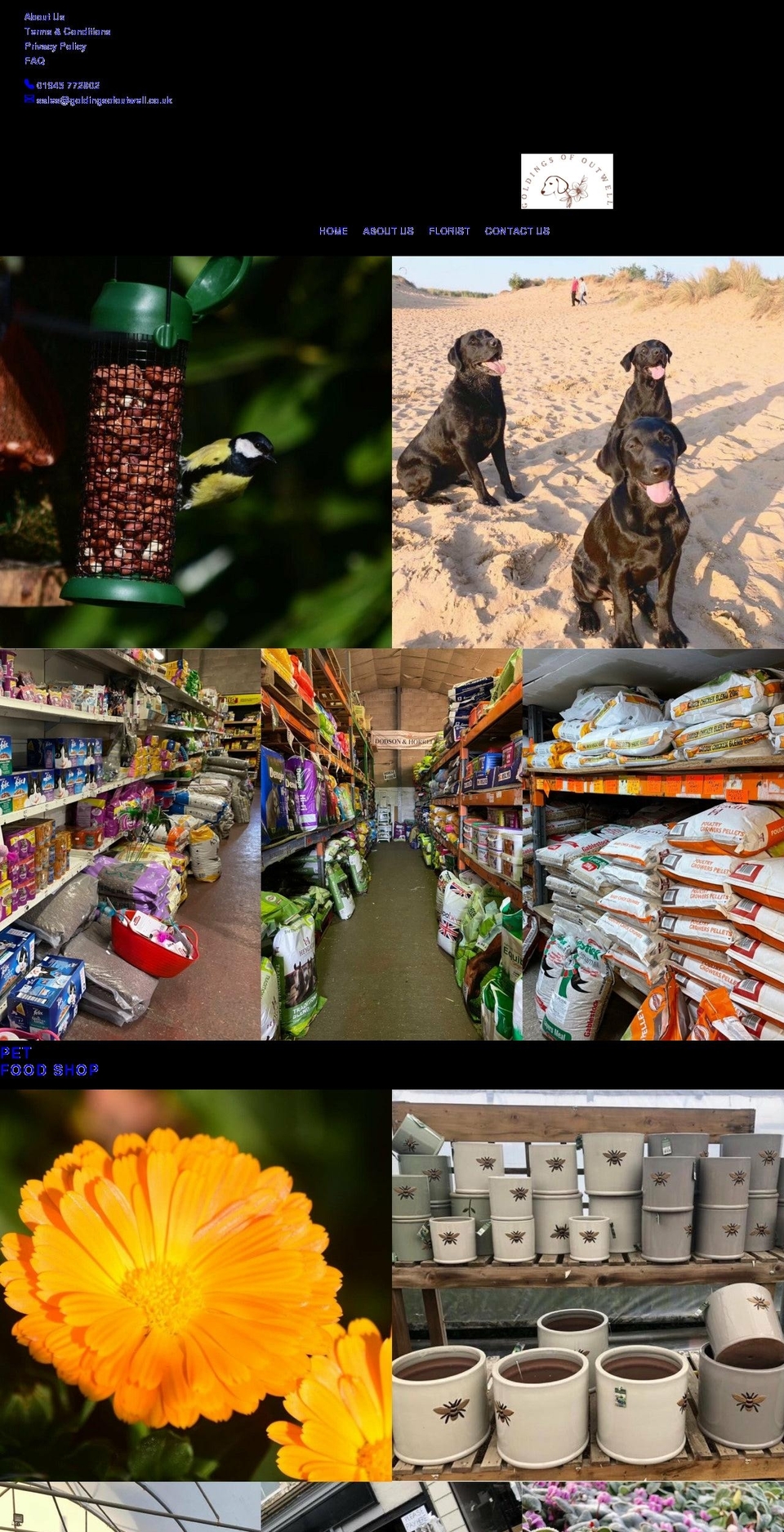 goldingsofoutwell.co.uk shopify website screenshot