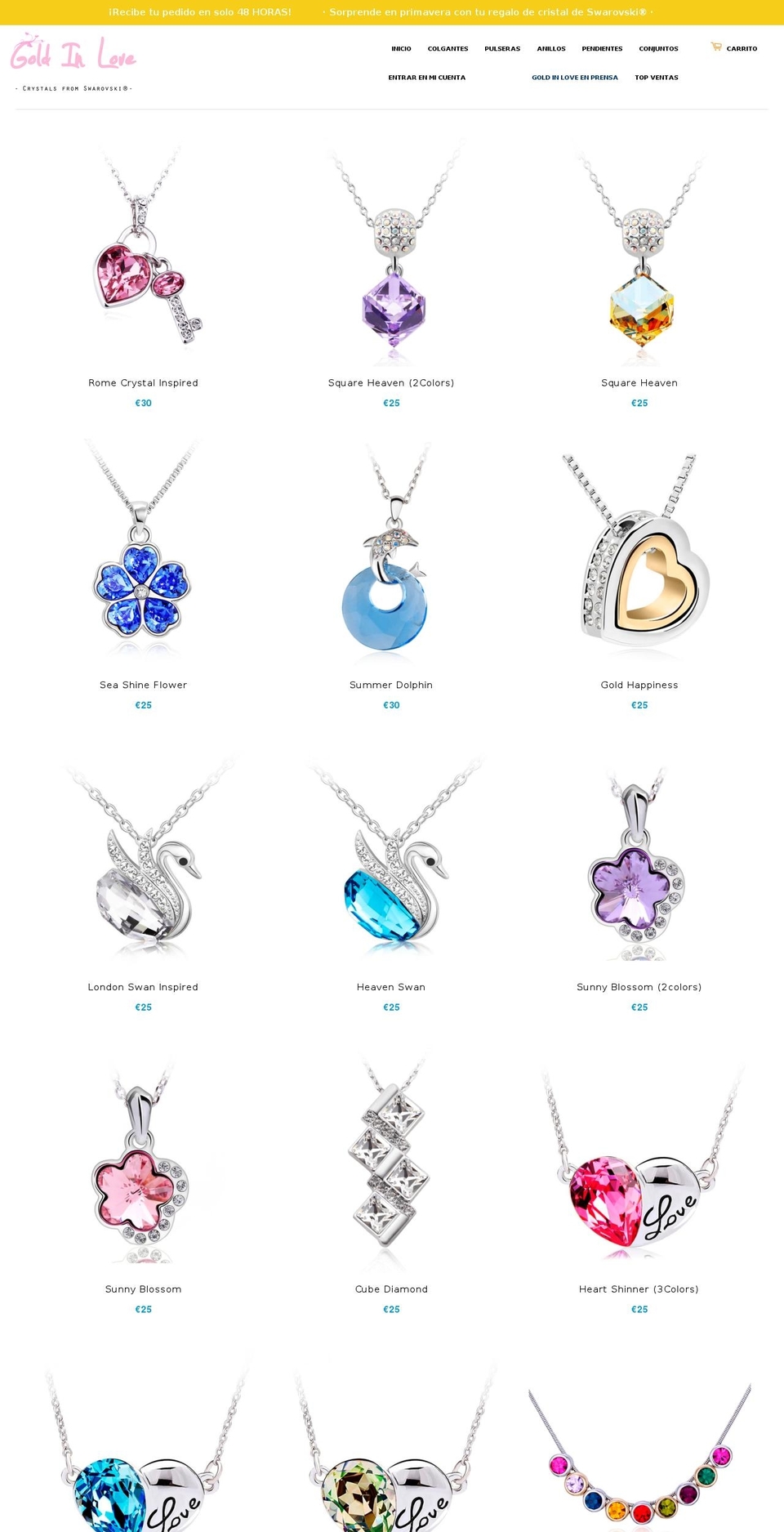 goldinlove.com shopify website screenshot