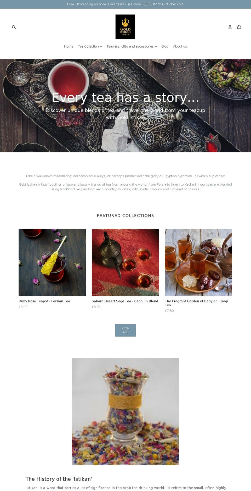 goldistikan.com — Shopify storefront screenshot