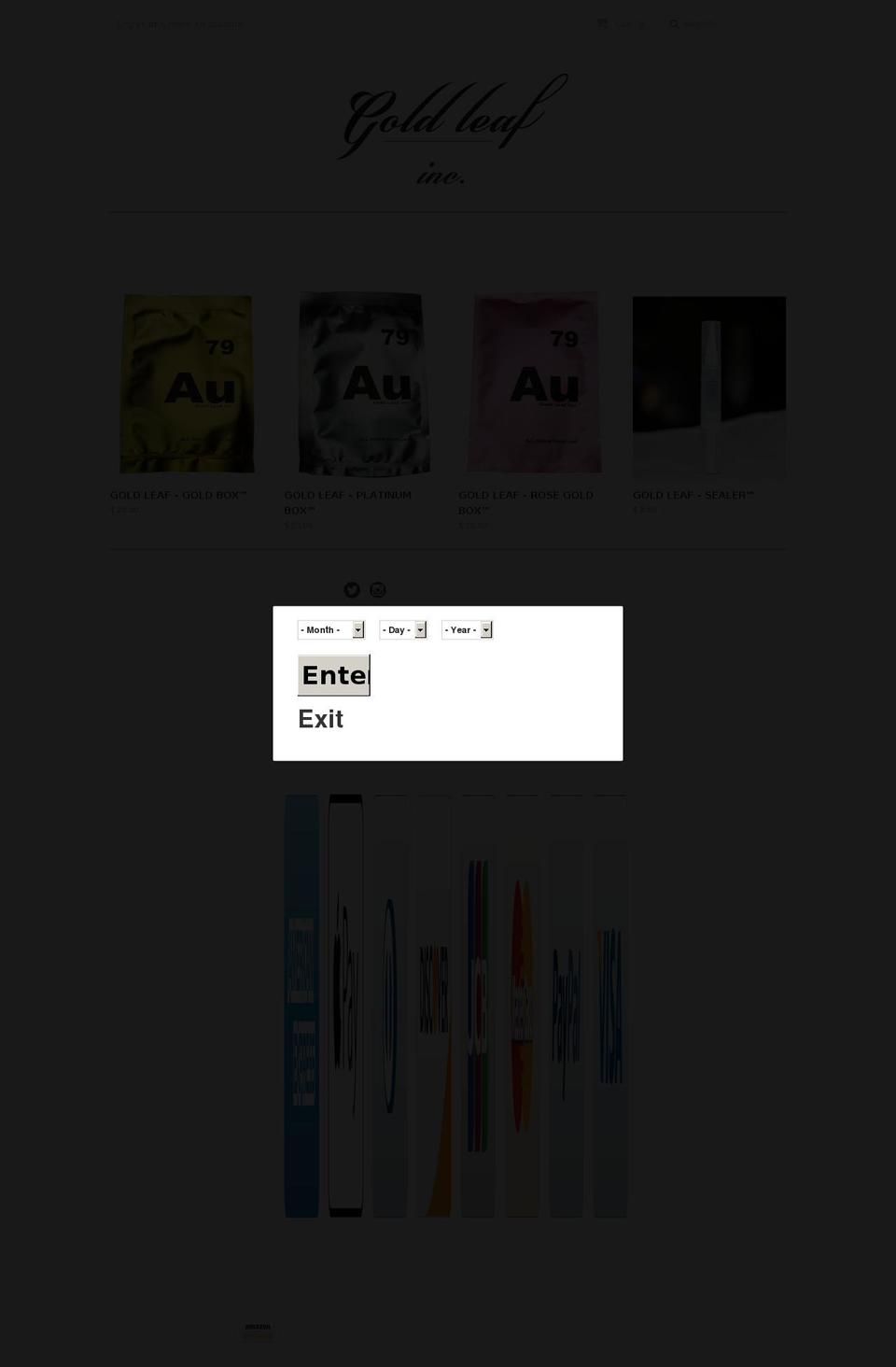 goldleaffonta.com shopify website screenshot