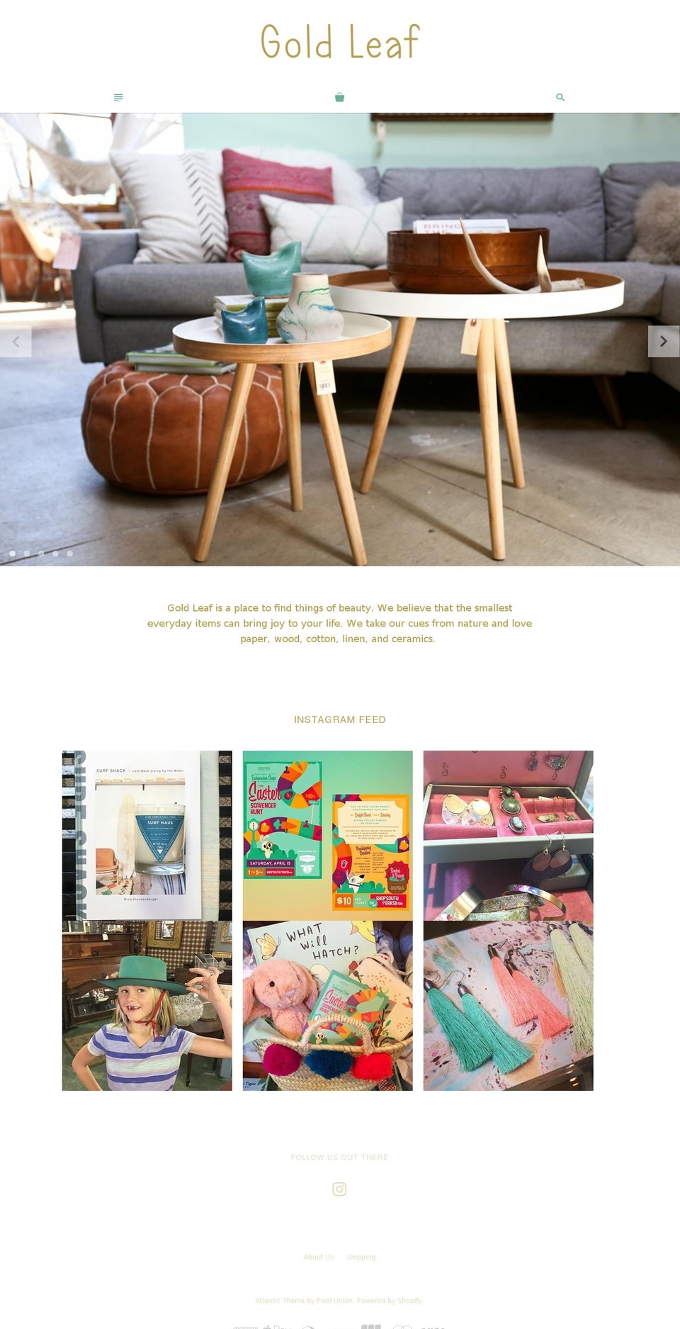 goldleafsouthpark.com shopify website screenshot